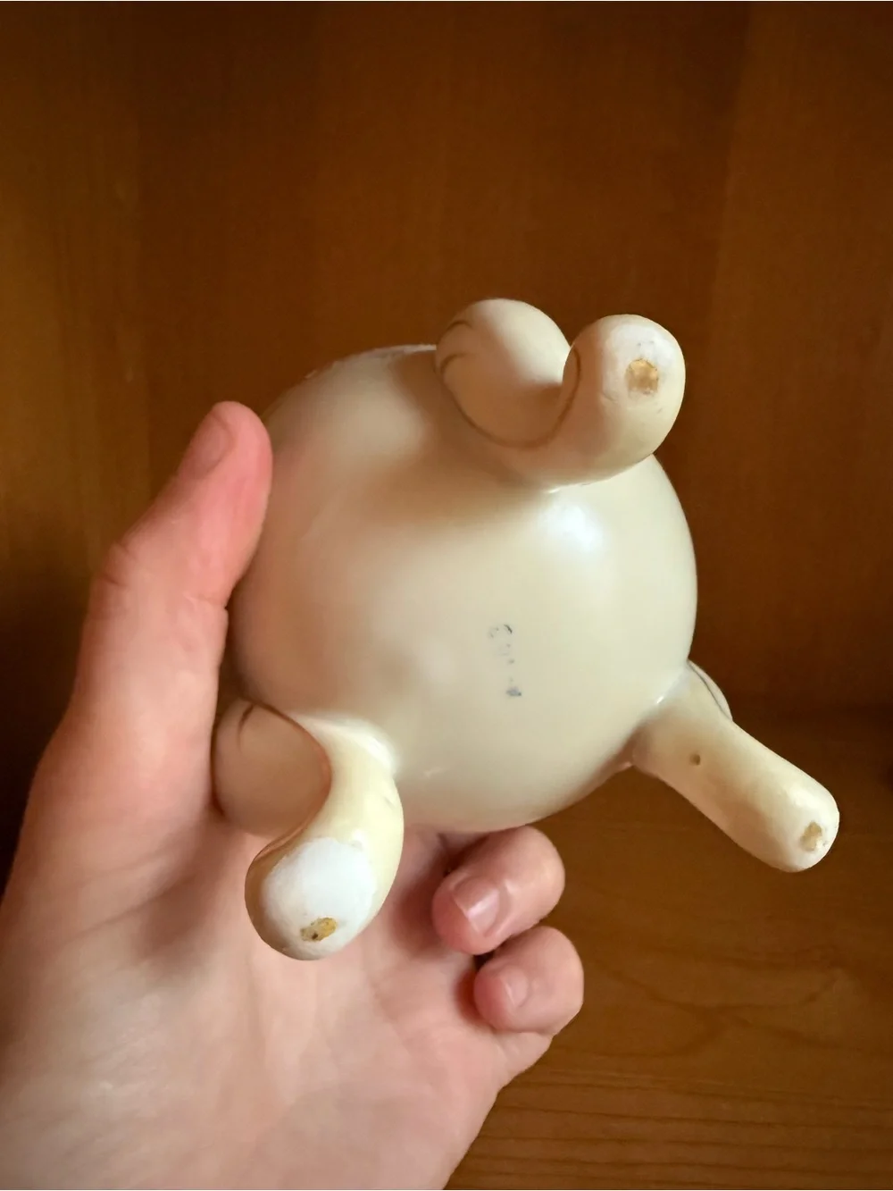Vintage Napcoware‎ Porcelain Vase with Gold Rose Motif, cracked egg shape